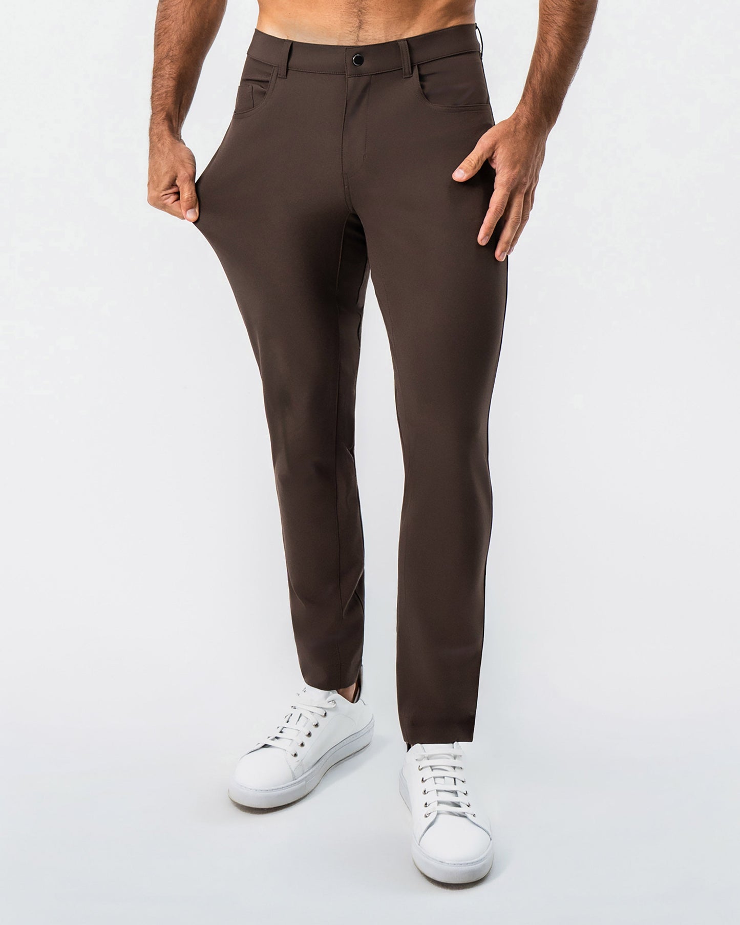 State & Liberty Athletic Fit Stretch Tech Chino - Brown