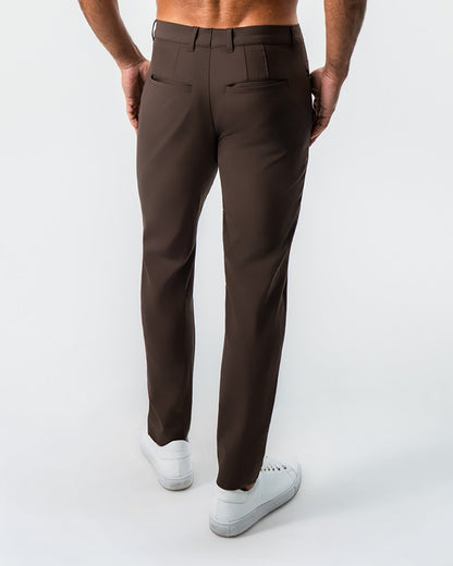 State & Liberty Athletic Fit Stretch Tech Chino - Brown