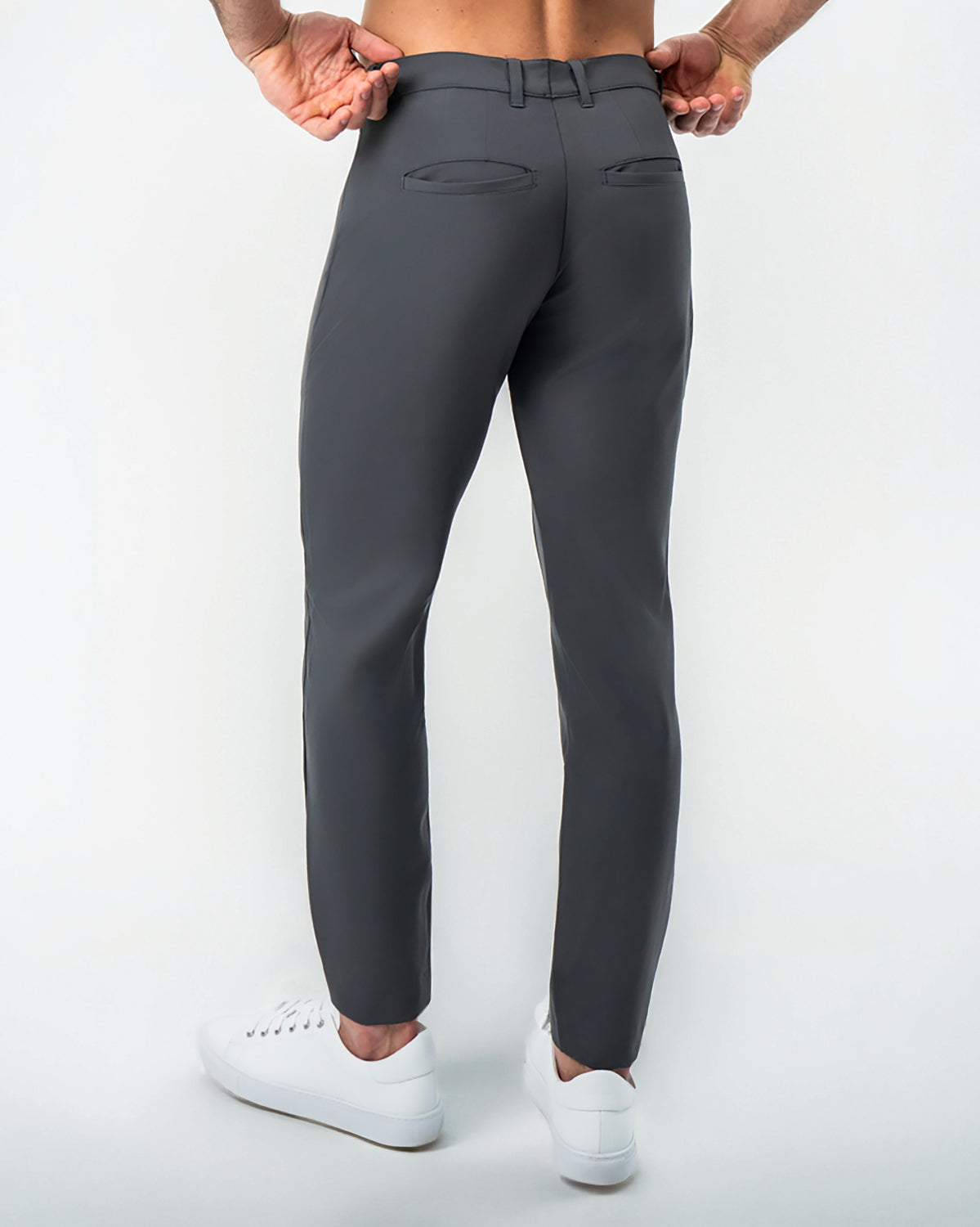 State & Liberty Athletic Fit Stretch Tech Chino - Charcoal