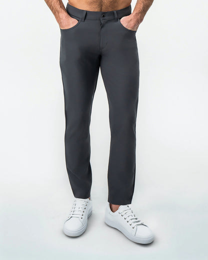 State & Liberty Athletic Fit Stretch Tech Chino - Charcoal