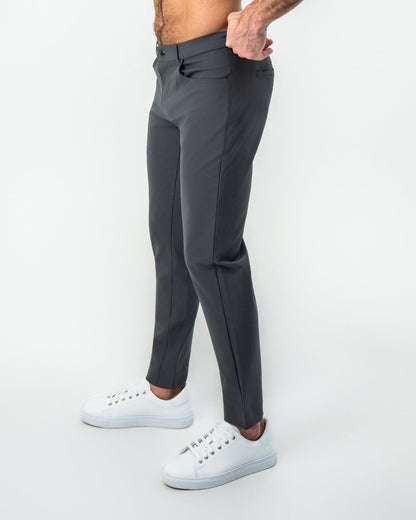 State & Liberty Athletic Fit Stretch Tech Chino - Charcoal