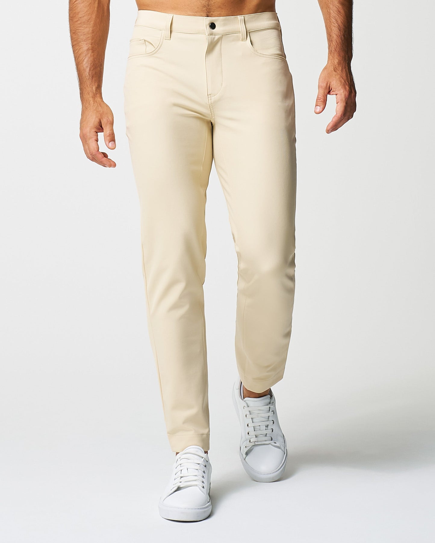 State & Liberty Athletic Fit Stretch Tech Chino - Mid Khaki