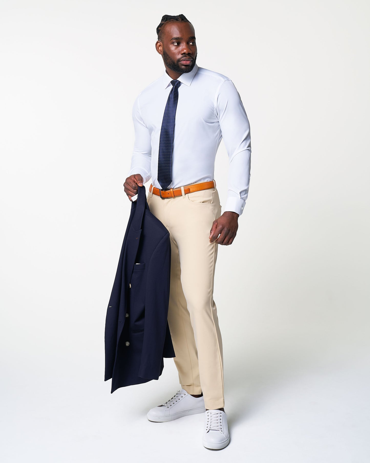 State & Liberty Athletic Fit Stretch Tech Chino - Mid Khaki