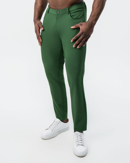 State & Liberty Athletic Fit Stretch Tech Chino - Hunter Green