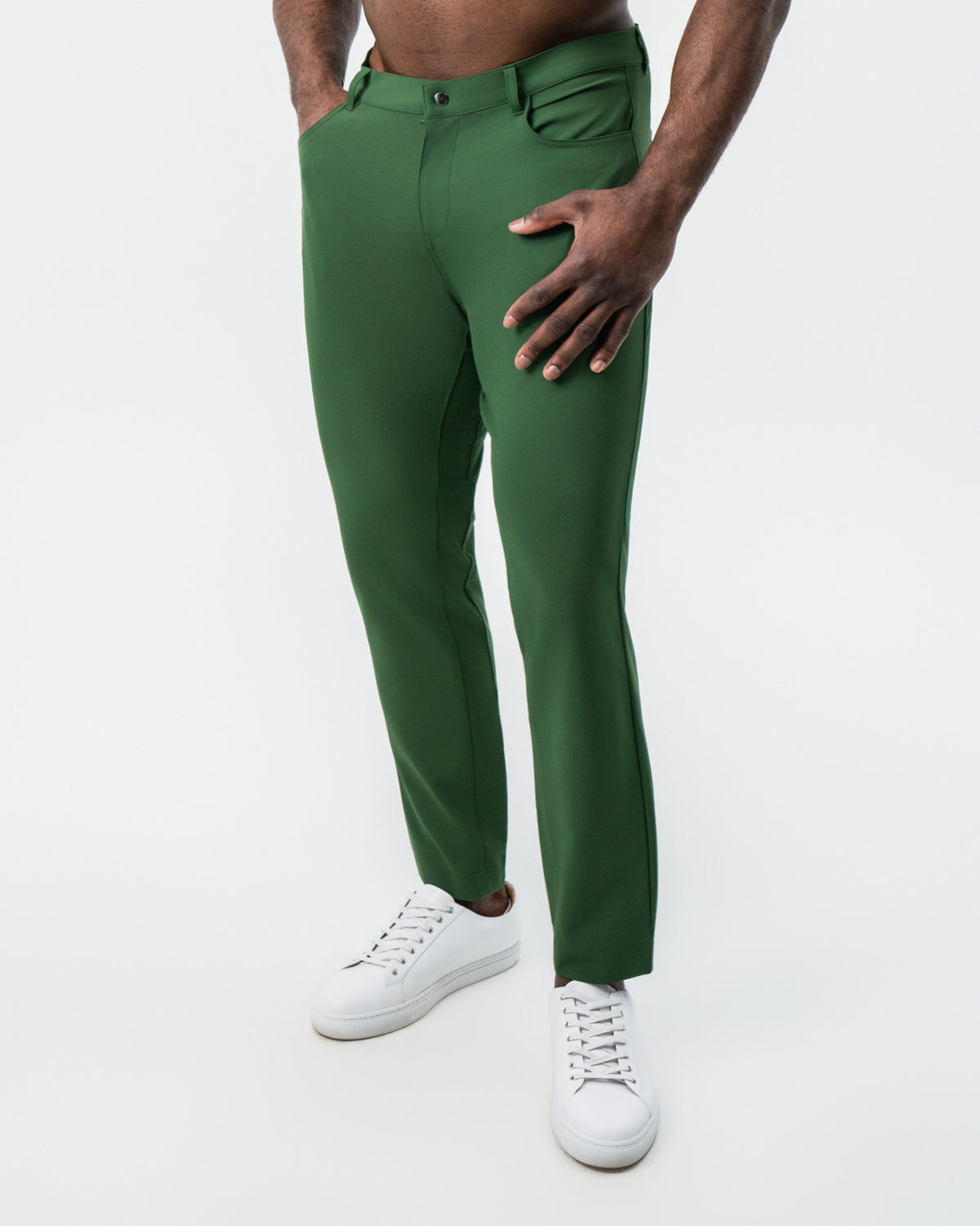 State & Liberty Athletic Fit Stretch Tech Chino - Hunter Green
