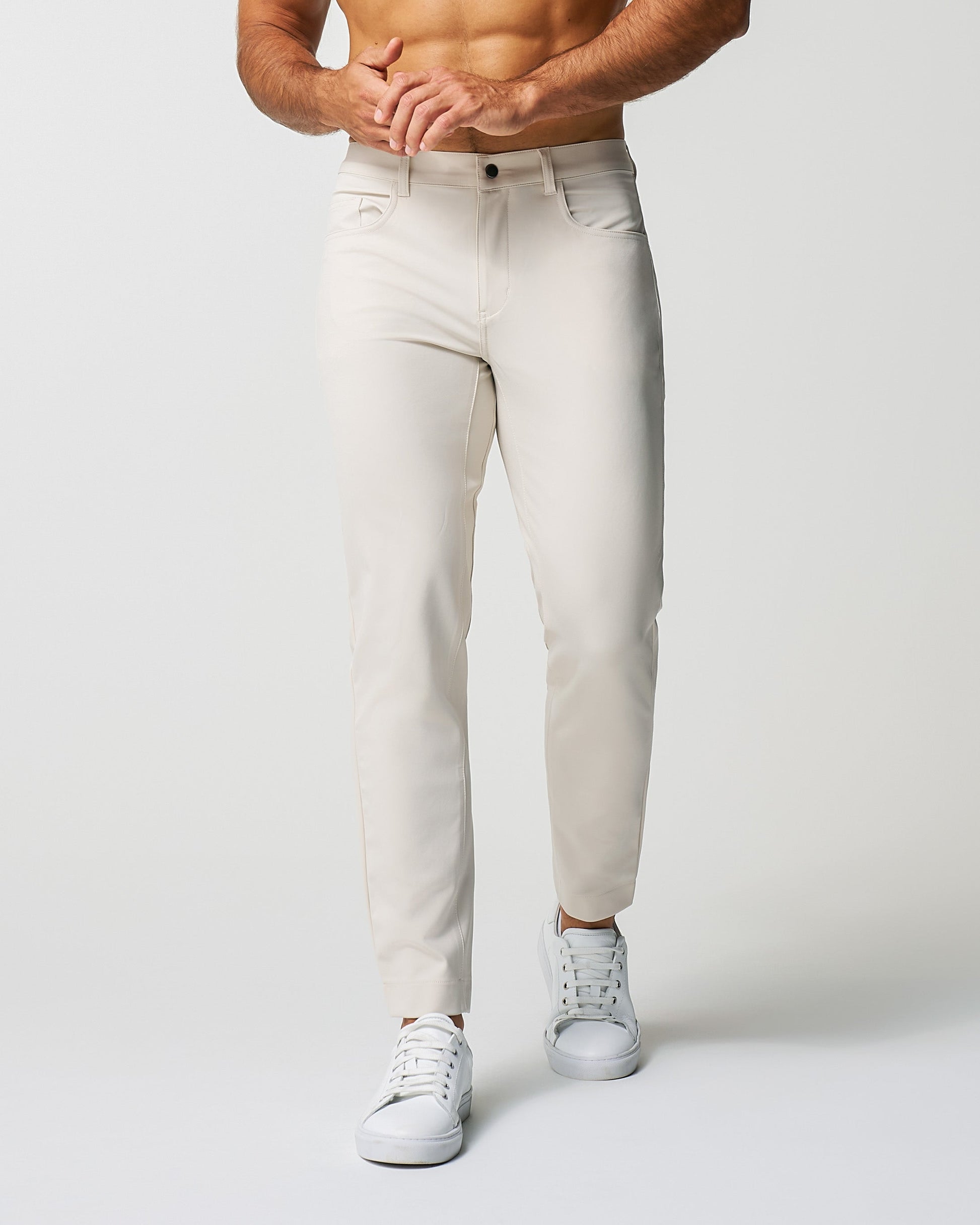 State & Liberty Athletic Fit Stretch Tech Chino - Light Khaki