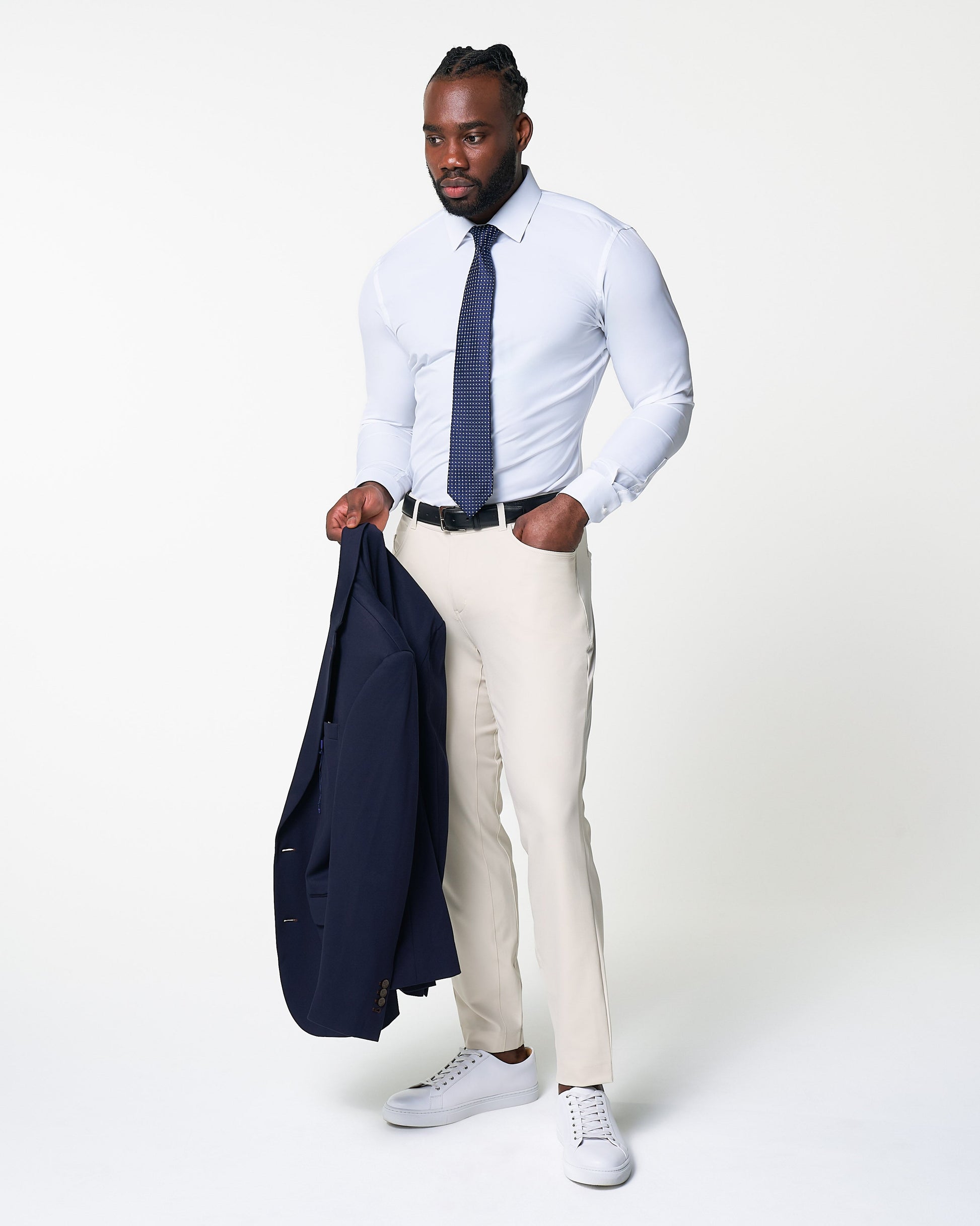 State & Liberty Athletic Fit Stretch Tech Chino - Light Khaki