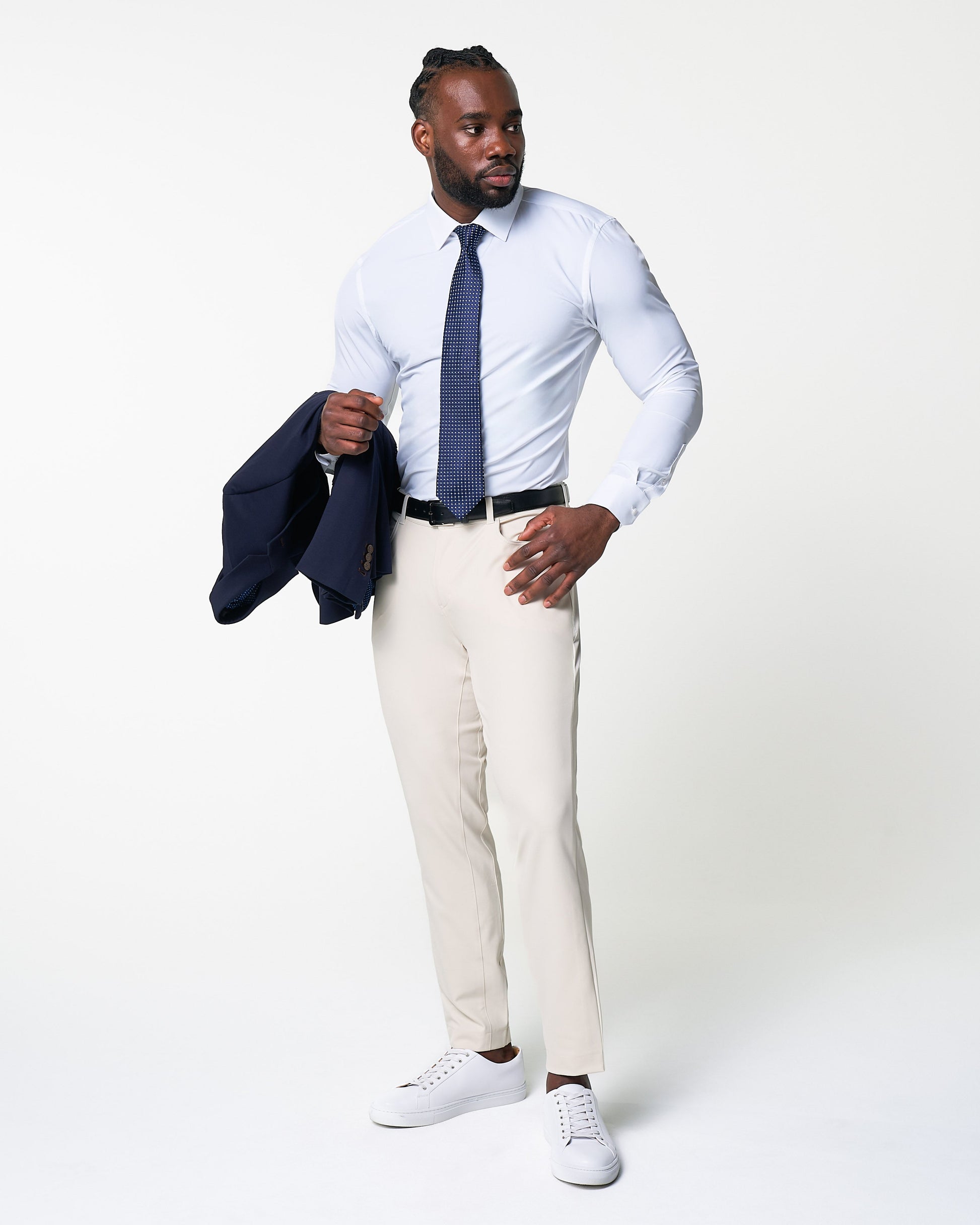 State & Liberty Athletic Fit Stretch Tech Chino - Light Khaki