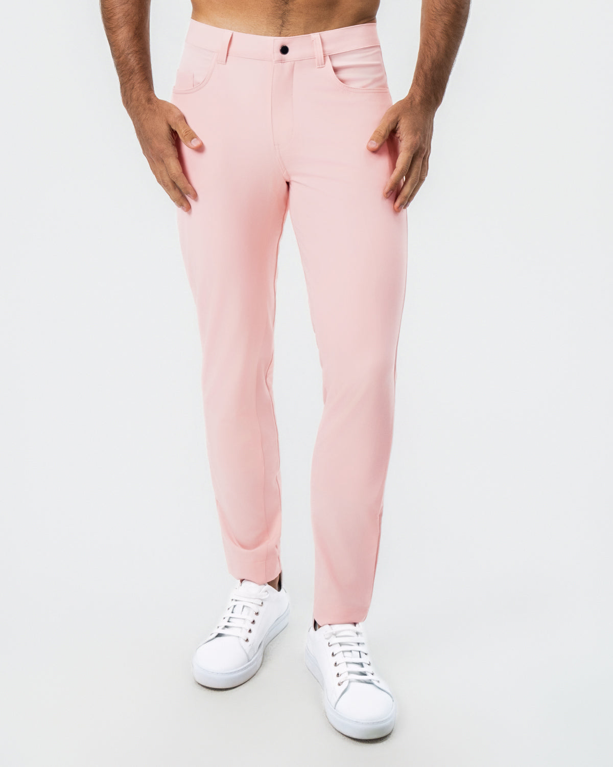 State & Liberty Athletic Fit Stretch Tech Chino - Coral Pink