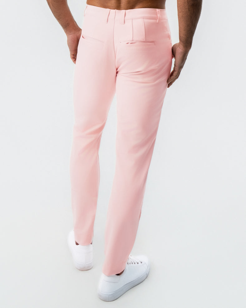 State & Liberty Athletic Fit Stretch Tech Chino - Coral Pink
