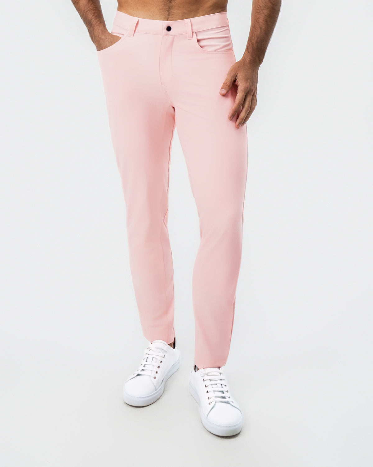 State & Liberty Athletic Fit Stretch Tech Chino - Coral Pink