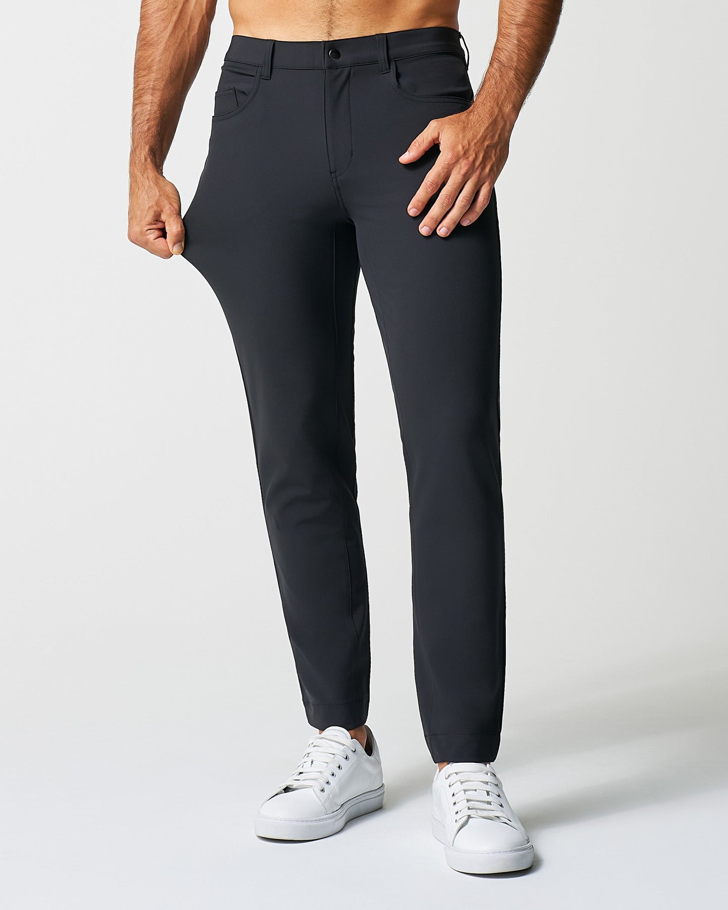 State & Liberty Athletic Fit Stretch Tech Chino - Black