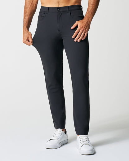State & Liberty Athletic Fit Stretch Tech Chino - Black