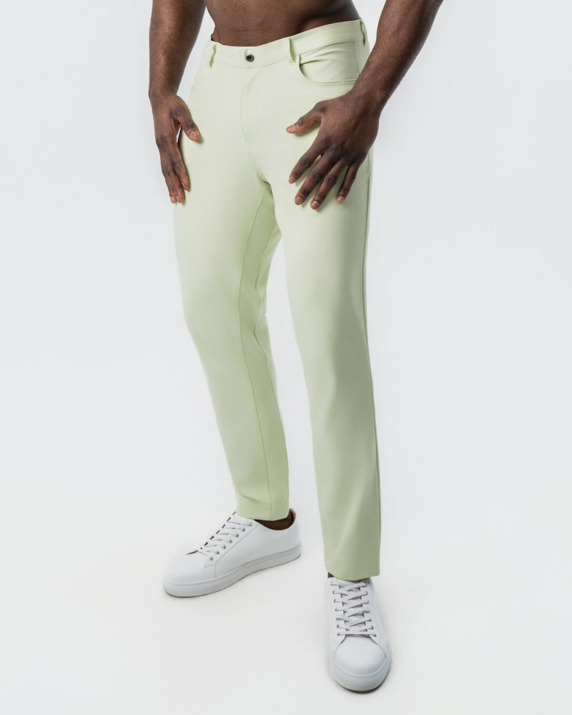 State & Liberty Athletic Fit Stretch Tech Chino - Mint Green