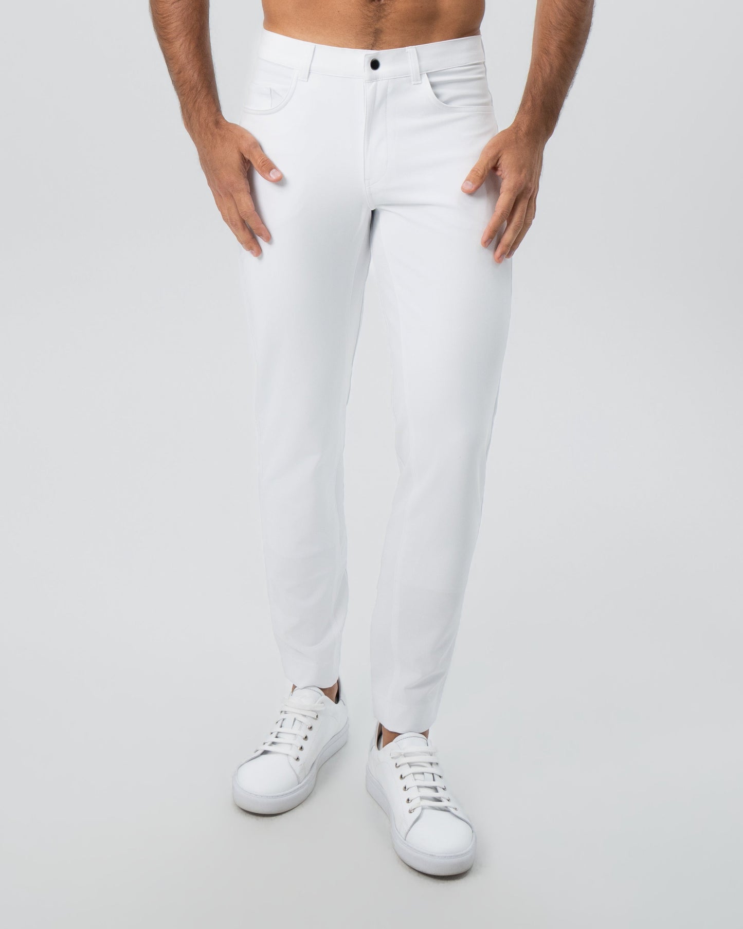 State & Liberty Athletic Fit Stretch Tech Chino - White