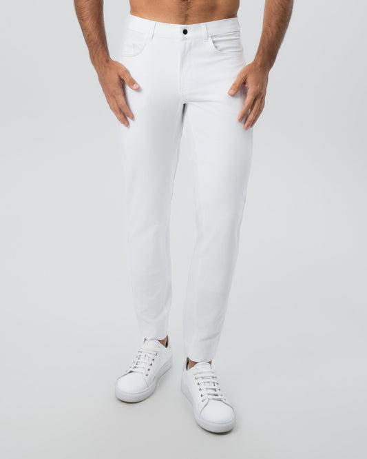 State & Liberty Athletic Fit Stretch Tech Chino - White