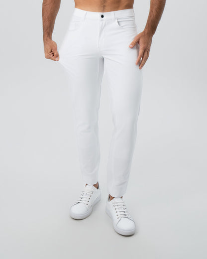 State & Liberty Athletic Fit Stretch Tech Chino - White