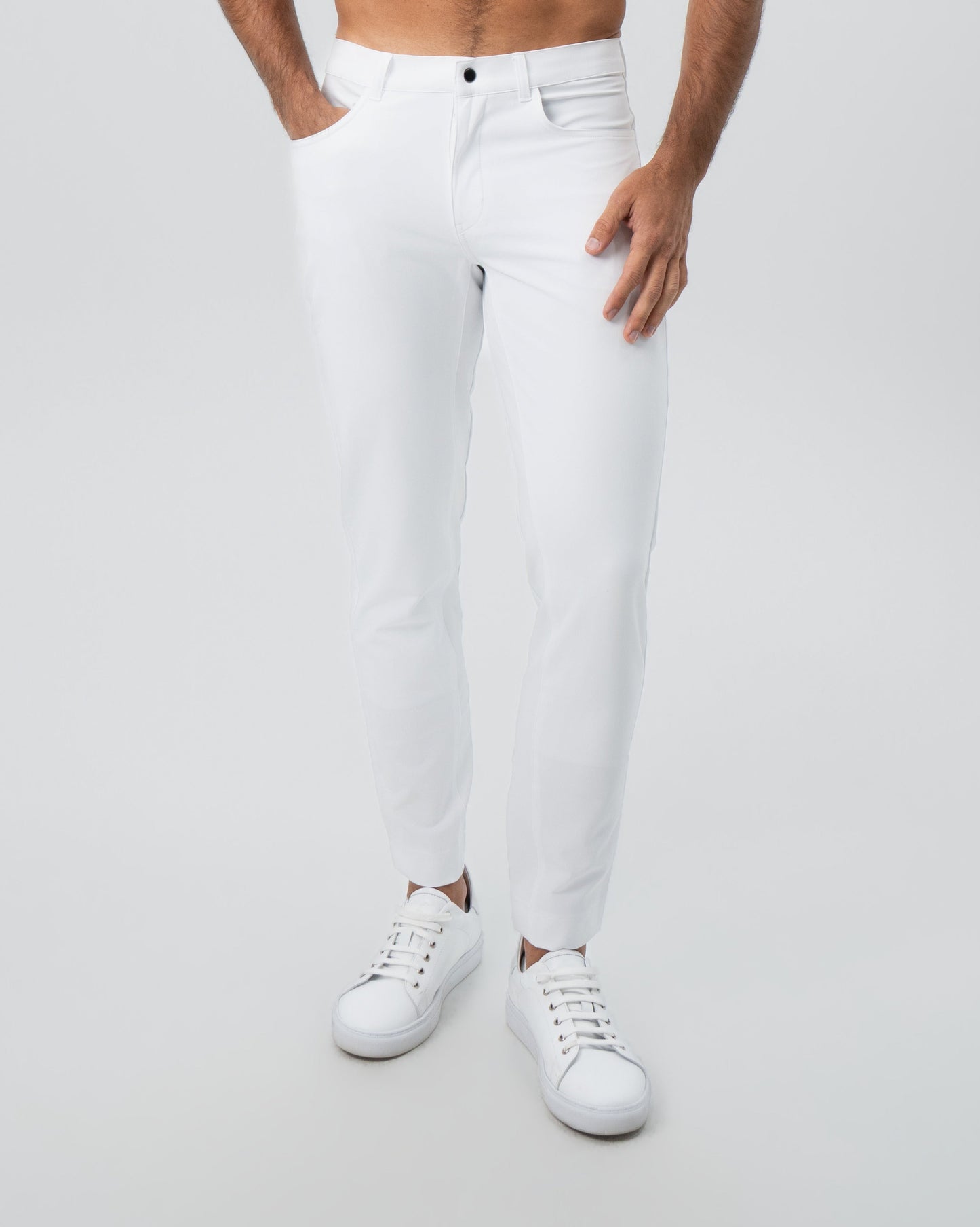 State & Liberty Athletic Fit Stretch Tech Chino - White