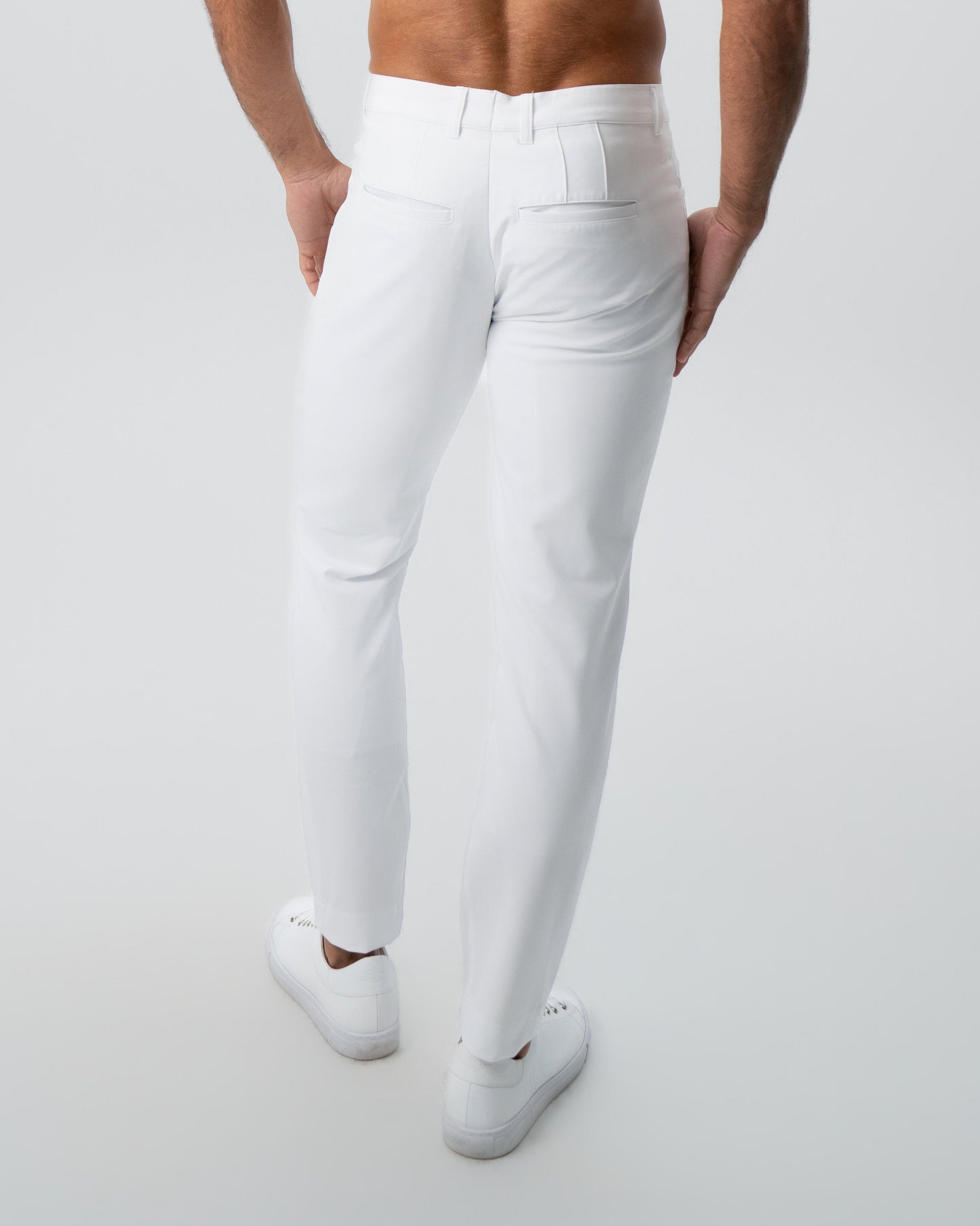 State & Liberty Athletic Fit Stretch Tech Chino - White
