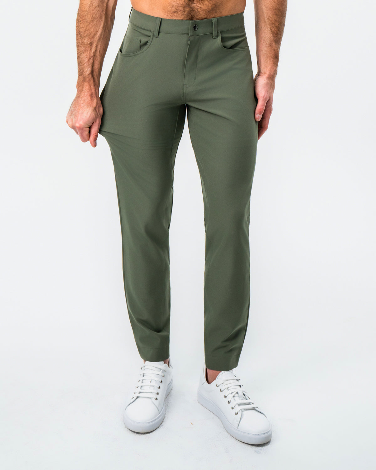 State & Liberty Athletic Fit Stretch Tech Chino - Olive
