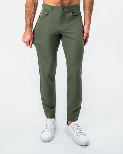 State & Liberty Athletic Fit Stretch Tech Chino - Olive