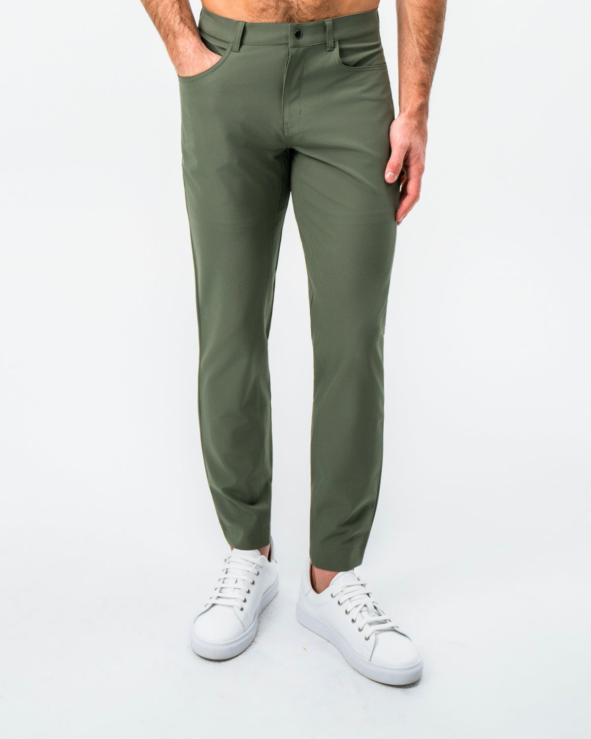 State & Liberty Athletic Fit Stretch Tech Chino - Olive