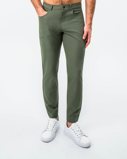 State & Liberty Athletic Fit Stretch Tech Chino - Olive