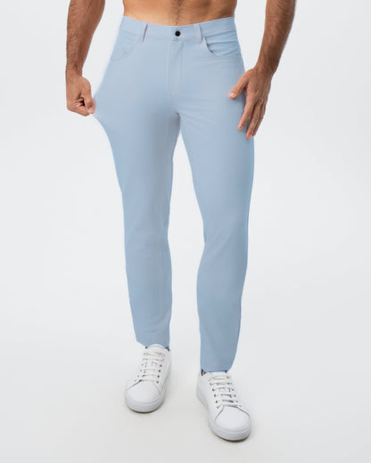 State & Liberty Athletic Fit Stretch Tech Chino - Light Blue