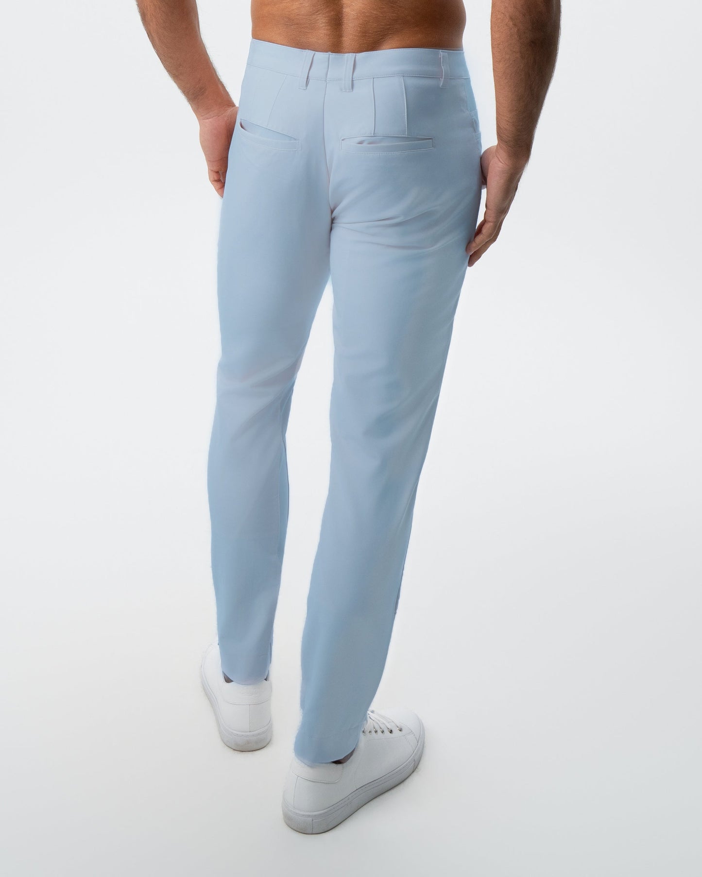 State & Liberty Athletic Fit Stretch Tech Chino - Light Blue
