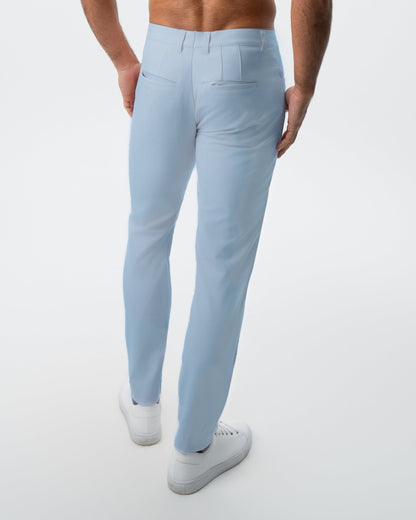 State & Liberty Athletic Fit Stretch Tech Chino - Light Blue