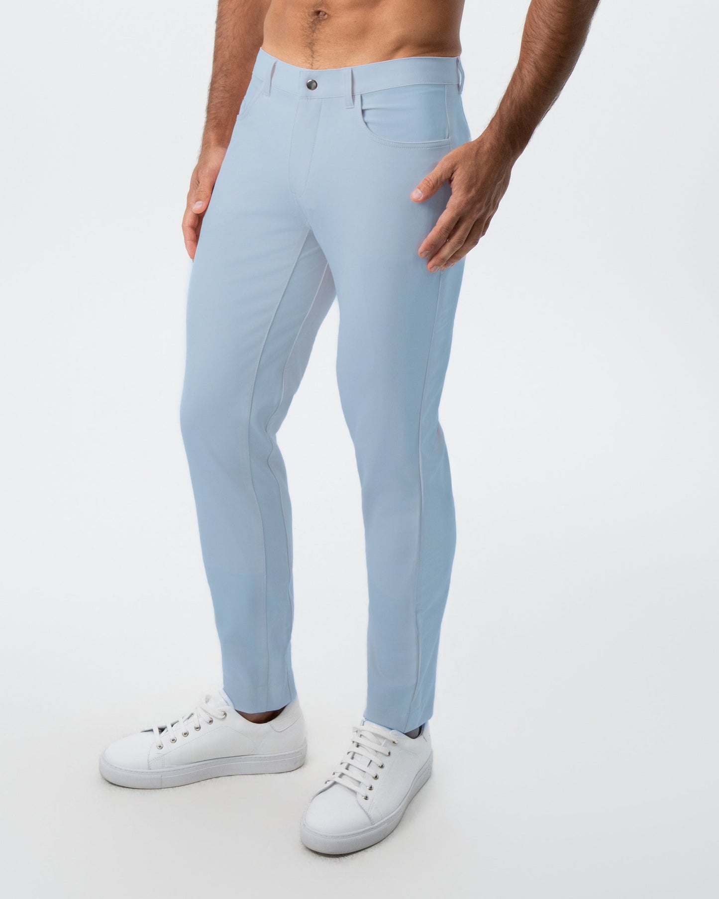State & Liberty Athletic Fit Stretch Tech Chino - Light Blue