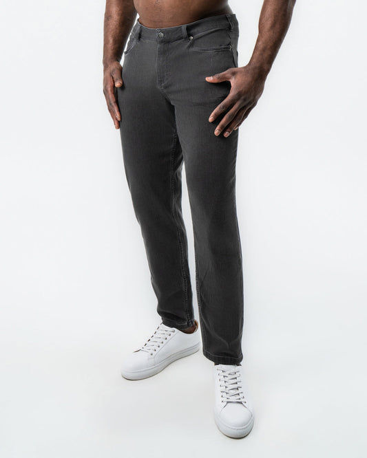 State & Liberty Athletic Fit Stretch Jeans - Charcoal