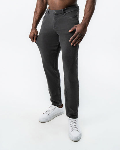 State & Liberty Athletic Fit Stretch Jeans - Charcoal
