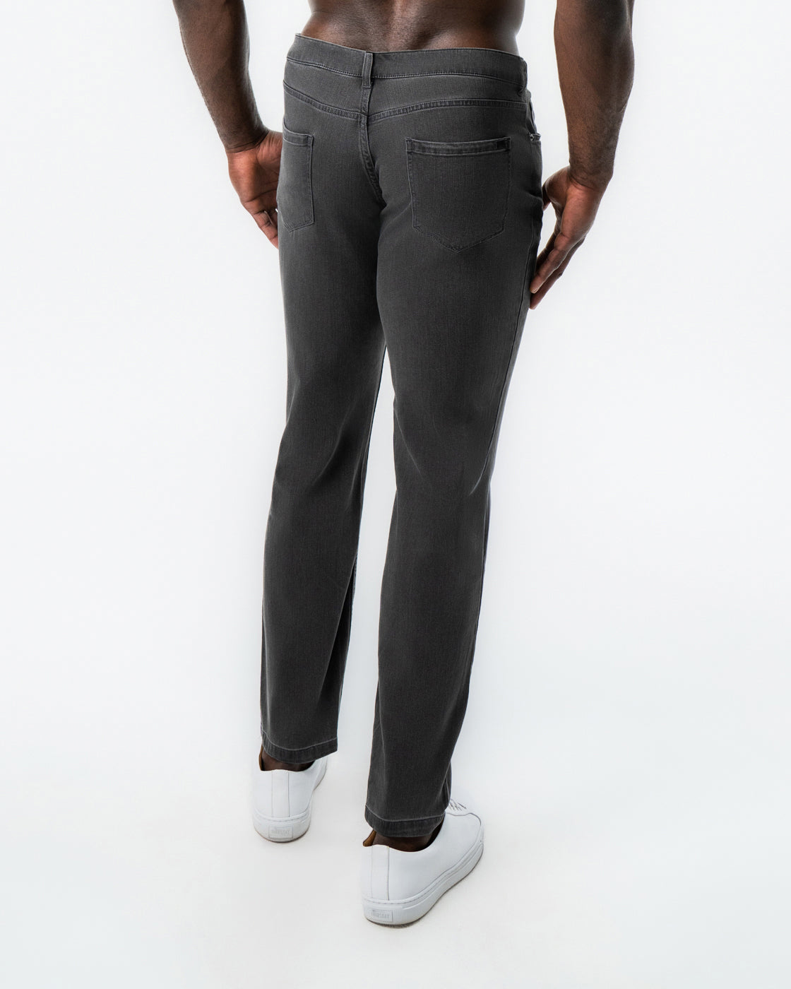 State & Liberty Athletic Fit Stretch Jeans - Charcoal