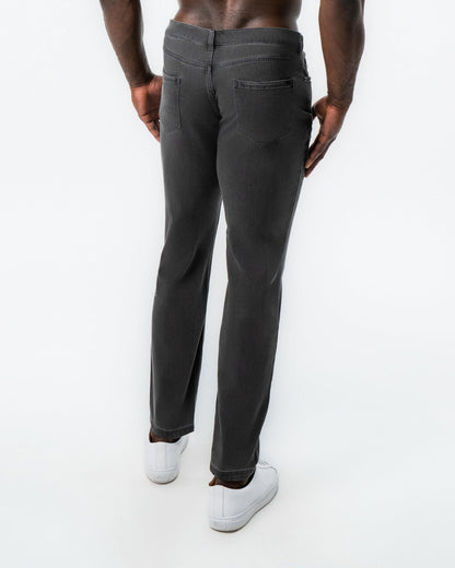 State & Liberty Athletic Fit Stretch Jeans - Charcoal