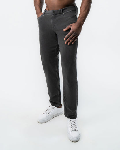 State & Liberty Athletic Fit Stretch Jeans - Charcoal