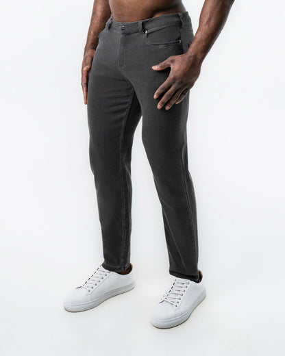 State & Liberty Athletic Fit Stretch Jeans - Charcoal