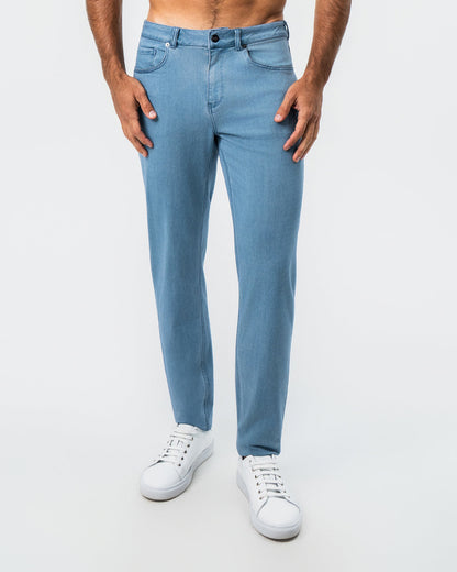 State & Liberty Athletic Fit Stretch Jeans - Light Blue