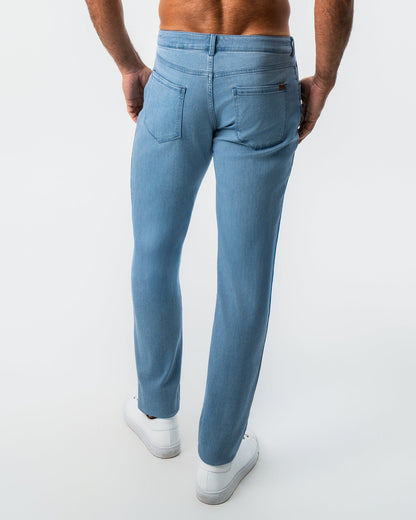 State & Liberty Athletic Fit Stretch Jeans - Light Blue
