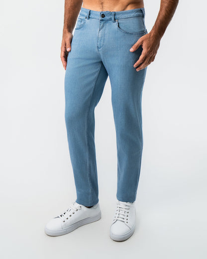 State & Liberty Athletic Fit Stretch Jeans - Light Blue