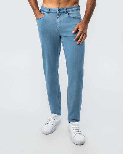 State & Liberty Athletic Fit Stretch Jeans - Light Blue
