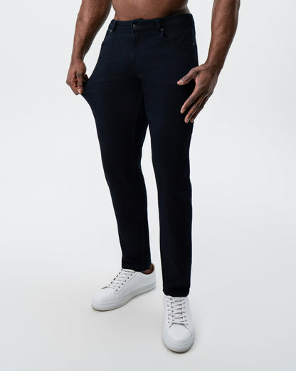 State & Liberty Athletic Fit Stretch Jeans - Navy