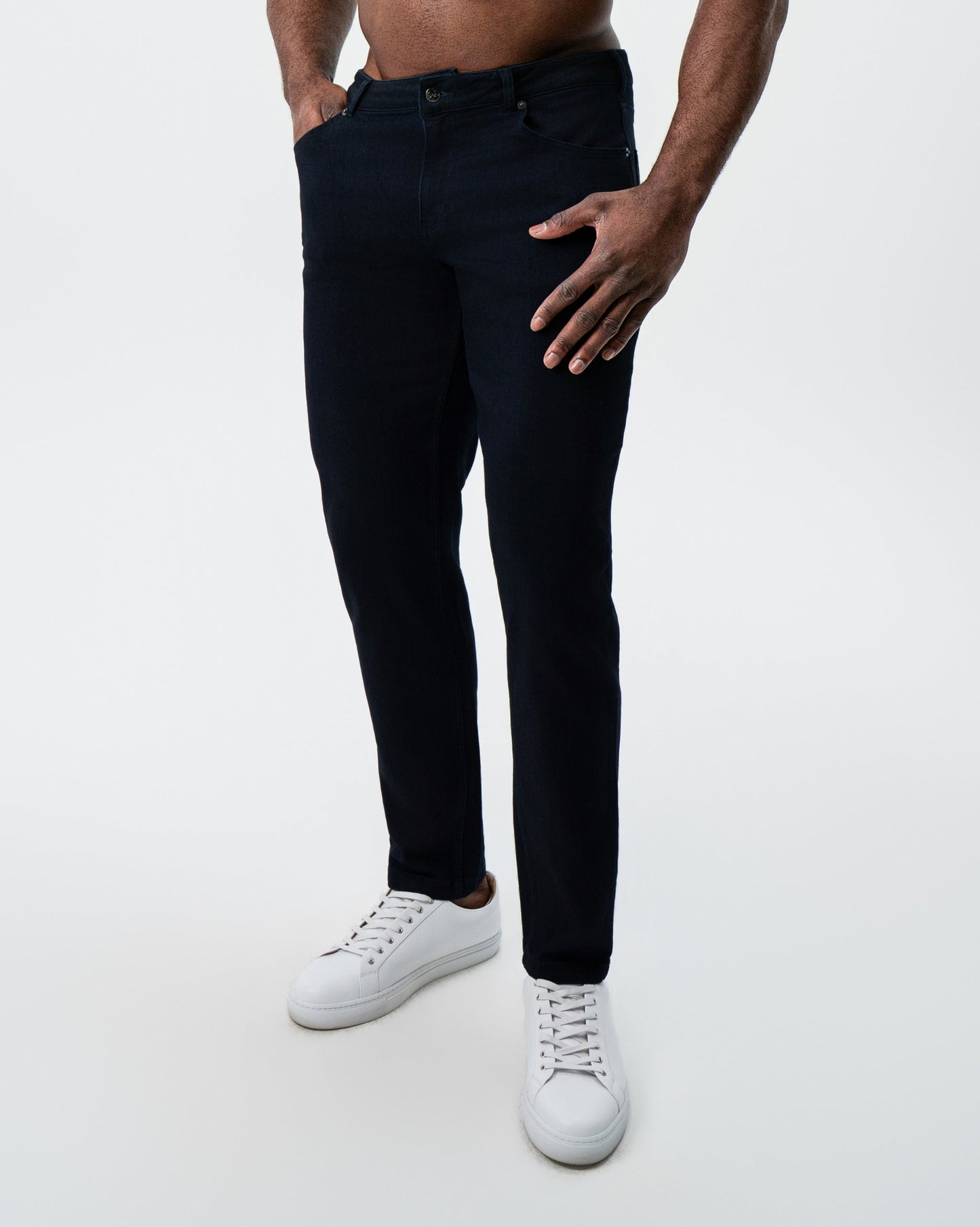 State & Liberty Athletic Fit Stretch Jeans - Navy