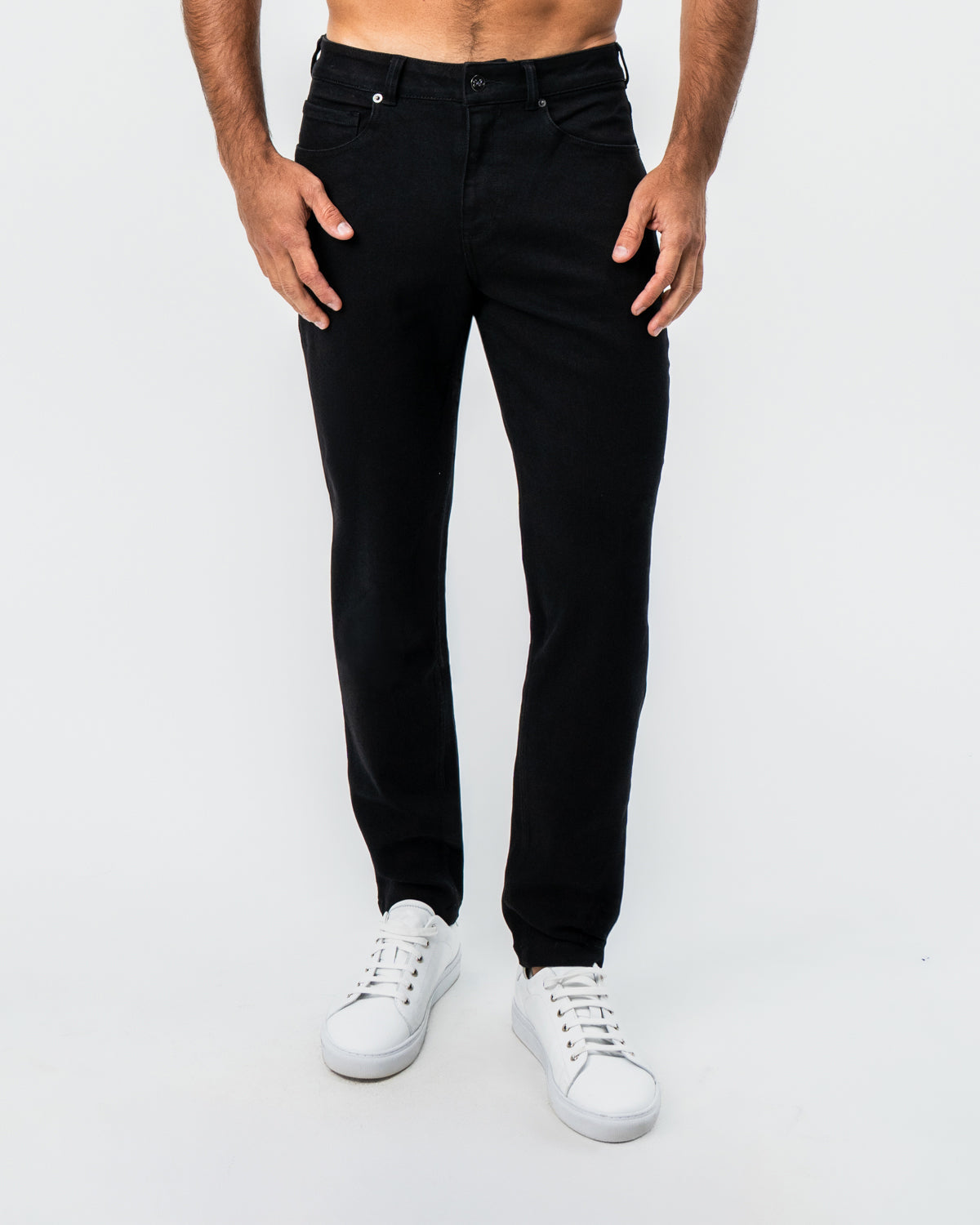 State & Liberty Athletic Fit Stretch Jeans - Black