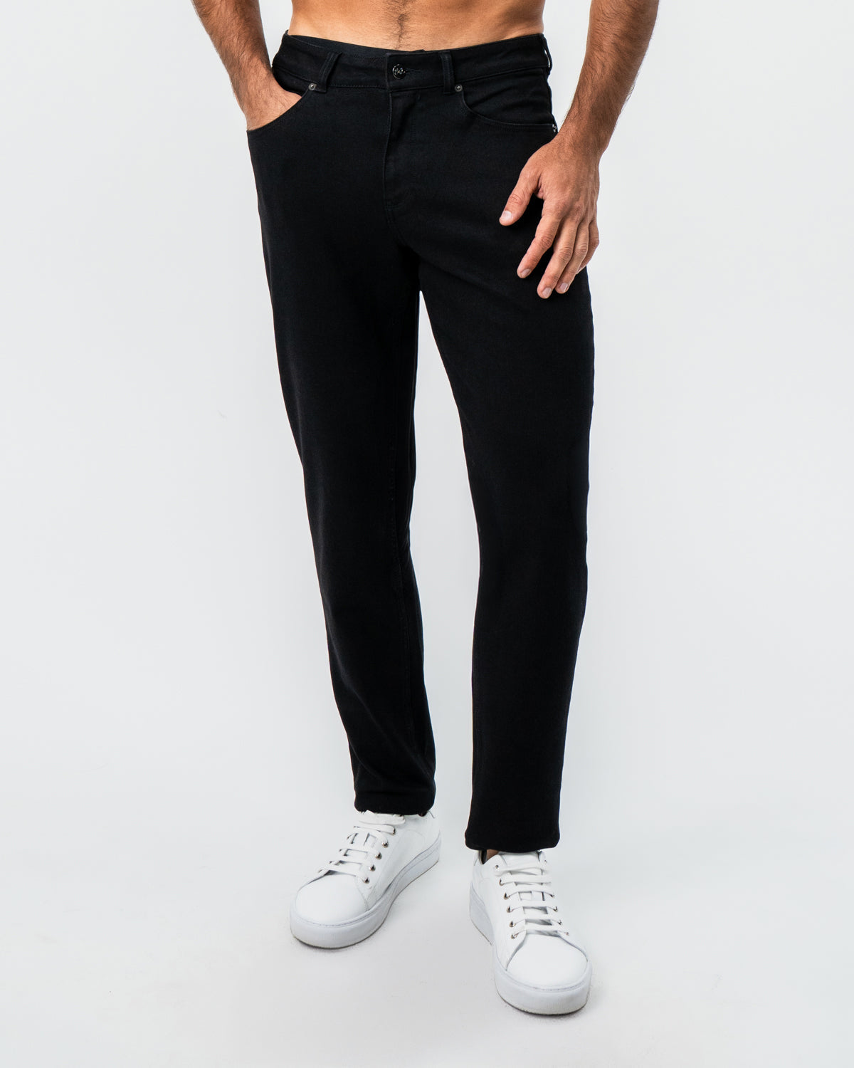 State & Liberty Athletic Fit Stretch Jeans - Black