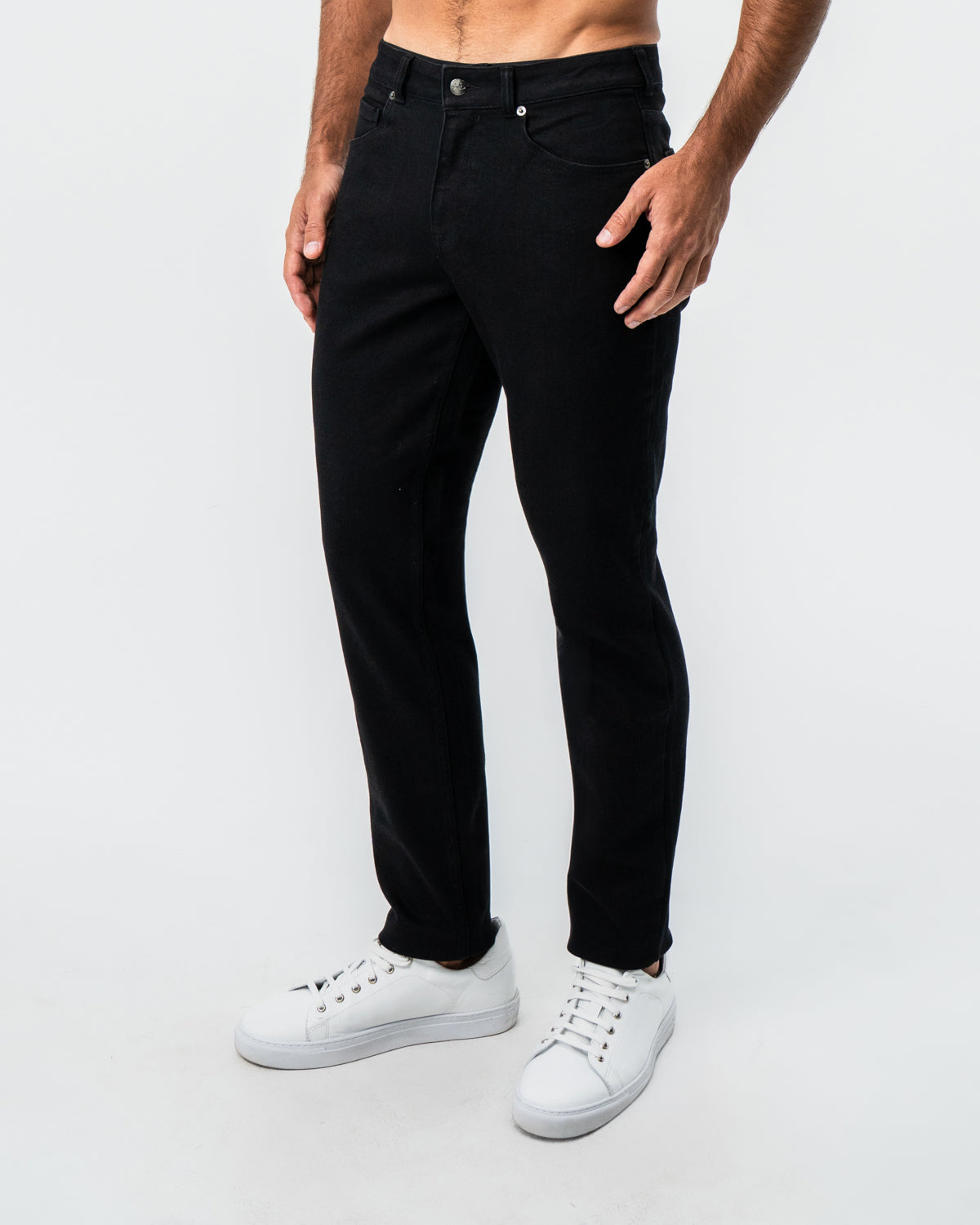 State & Liberty Athletic Fit Stretch Jeans - Black