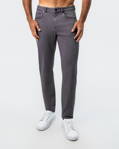 State & Liberty Athletic Fit Stretch Jeans - Slate Grey