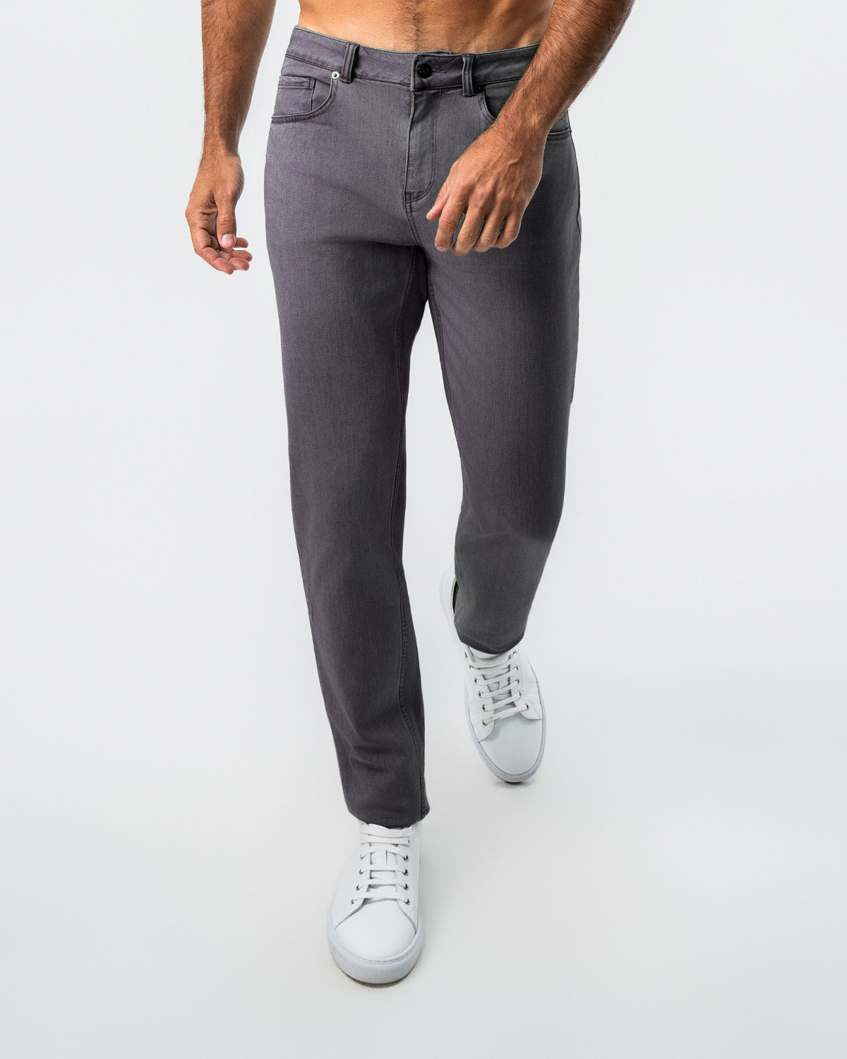 State & Liberty Athletic Fit Stretch Jeans - Slate Grey