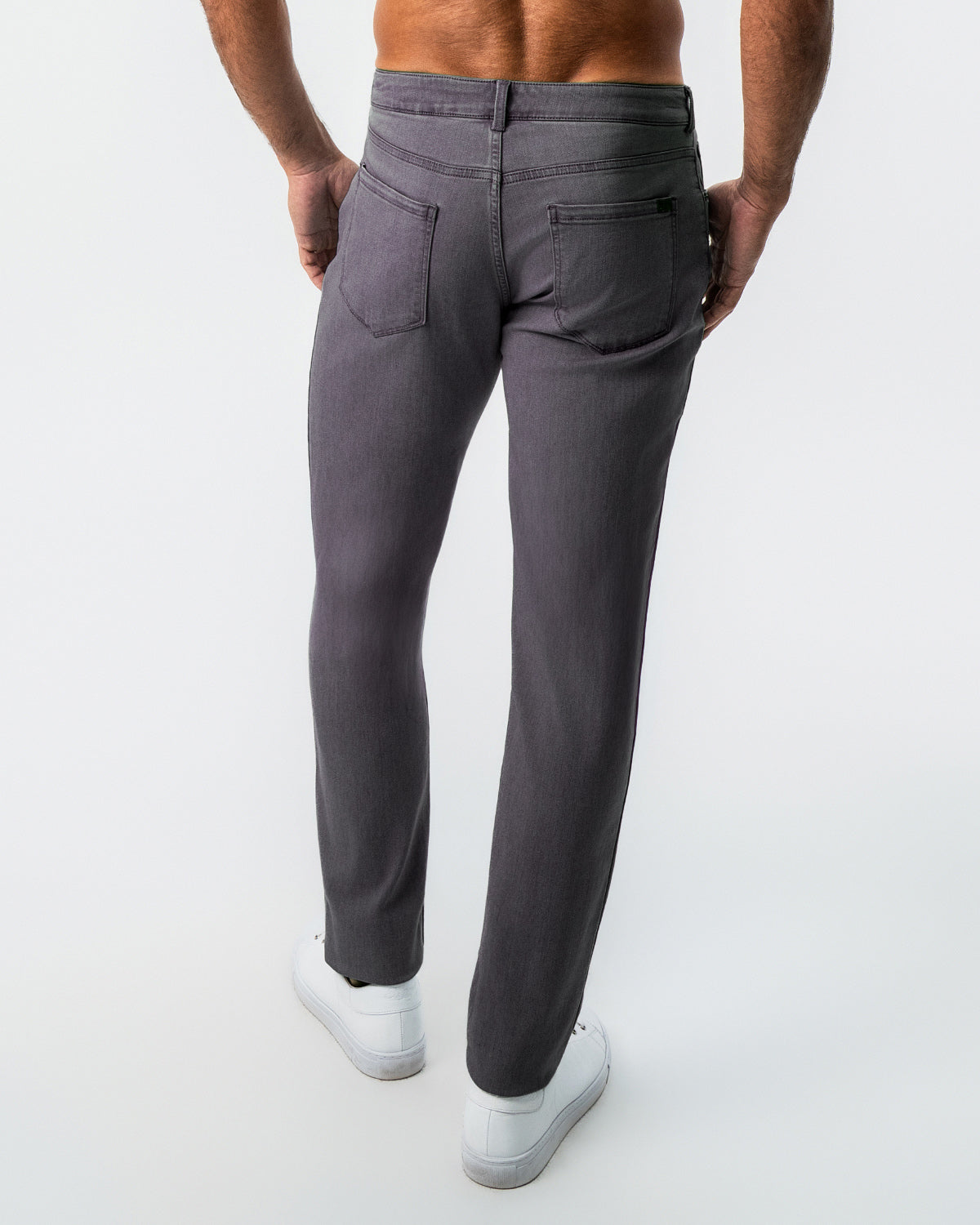 State & Liberty Athletic Fit Stretch Jeans - Slate Grey
