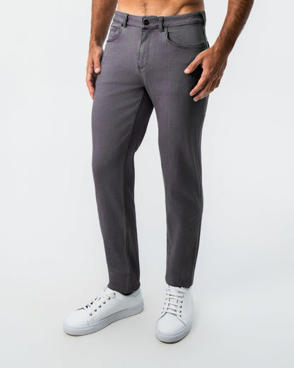 State & Liberty Athletic Fit Stretch Jeans - Slate Grey